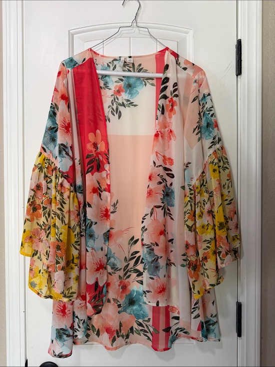 C Est. 1946 Other - Floral Multi-Color Sheer Kimono Jacket - Women's